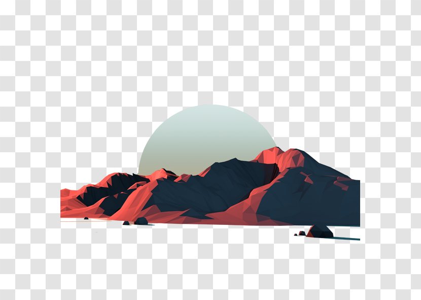 Low Poly 3D Computer Graphics Graphic Design Concept Art Illustration - Digital - Geometric Mountain Transparent PNG