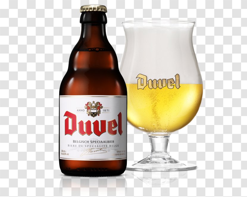 Duvel Moortgat Brewery Beer Pale Ale Belgian Cuisine - Glass Bottle - Barrel Transparent PNG