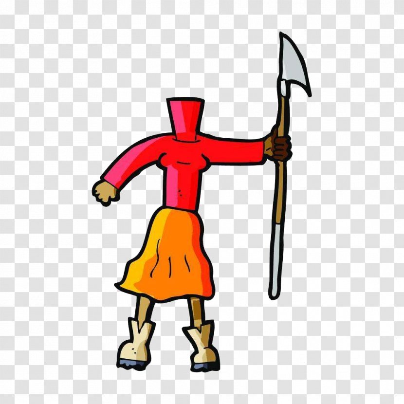 Knife Head - Flower - With The Headless Body Of Ax Transparent PNG