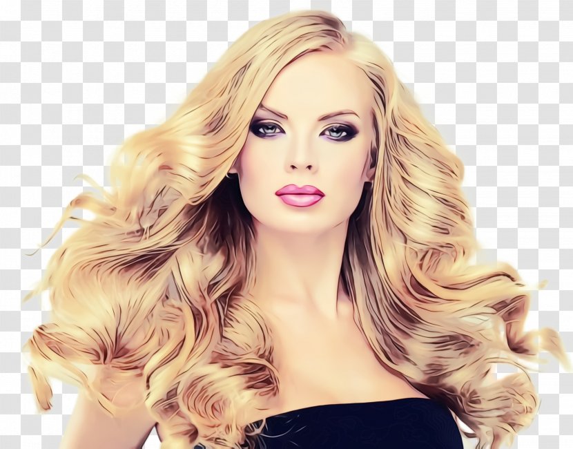 Hair Blond Face Hairstyle Eyebrow - Wig Beauty Transparent PNG