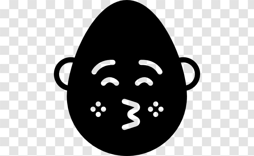 Emoticon Emoji Smiley Screaming - Black And White Transparent PNG
