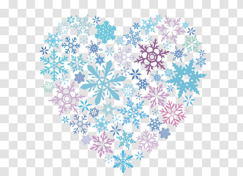 Snowflake Crystal Winter Color - Area - Snow Transparent PNG