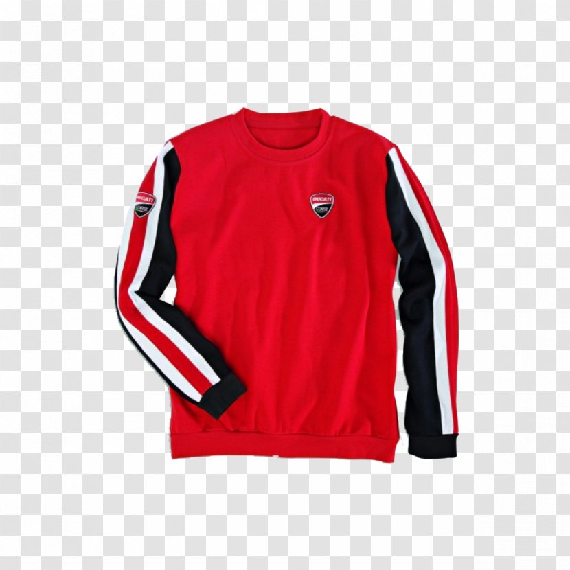 Long-sleeved T-shirt Sweater Bluza - Red - Sweat Shirt Transparent PNG