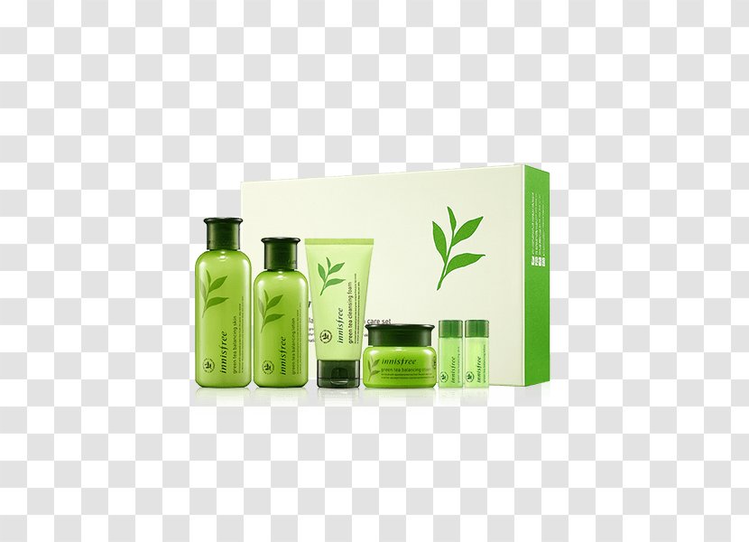 Green Tea Lotion Innisfree Skin Care Cosmetics In Korea - A Set Of Transparent PNG