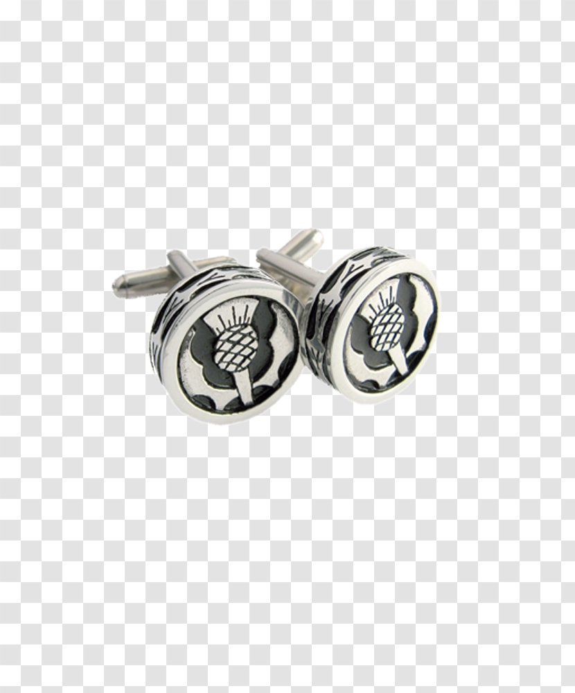 Round Thistle Polished Cufflinks Kilt Pin Silver - Clothing Accessories - Long Metal Shoe Horn Transparent PNG