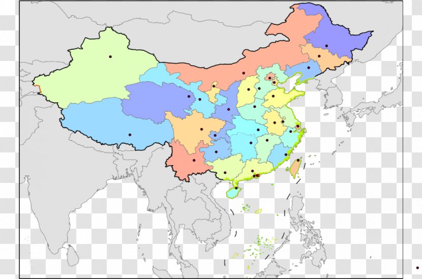 Asia Ecoregion Map Animal Tuberculosis - Animated Cartoon Transparent PNG