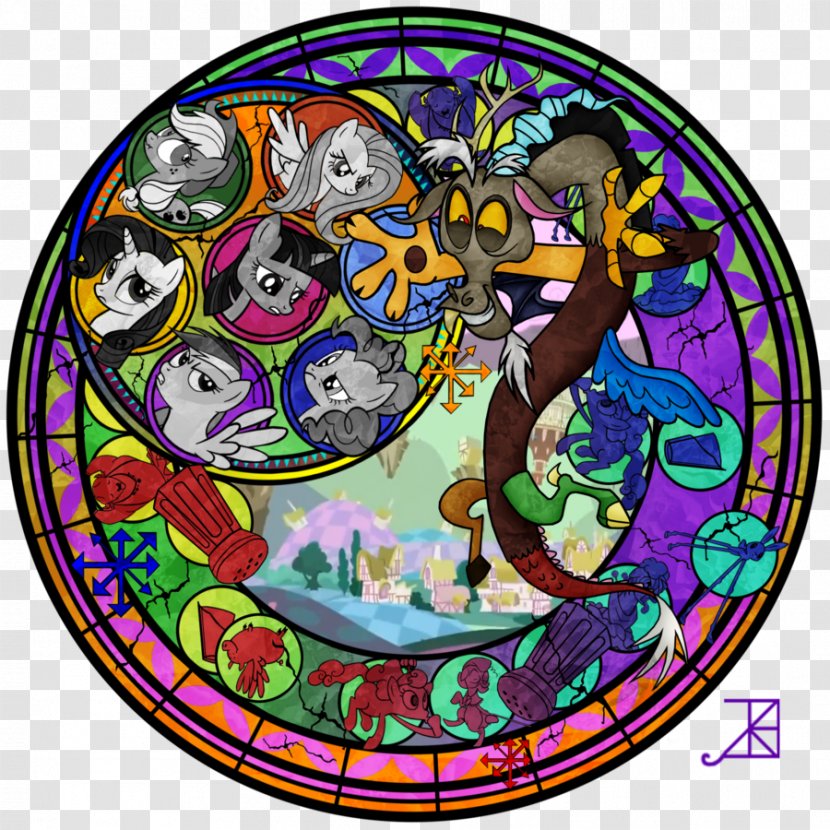 Pony Applejack Derpy Hooves Stained Glass Pinkie Pie - Watercolor Stain Transparent PNG