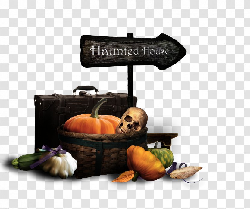 Halloween Haunted House Pumpkin Clip Art - Vegetable - Trick Or Treat Transparent PNG