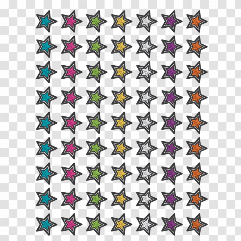 Sticker Adhesive Label Teacher School - Symmetry - Chalk Stars Transparent PNG