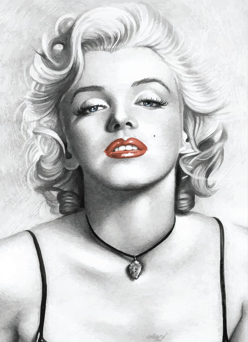 Marilyn Monroe Drawing Female - Heart Transparent PNG