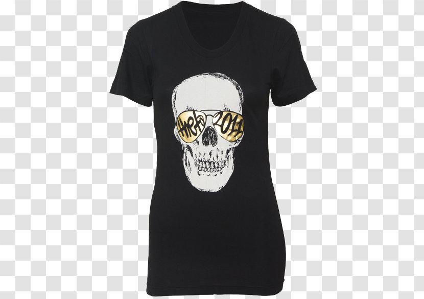 T-shirt Clothing Zavvi Sleeve Merchandising - White - Gold Skull Transparent PNG