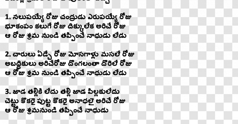 Song Lyrics Telugu Aa Roju Document - Nenu Transparent PNG