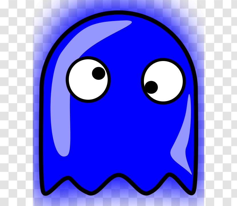 Ms. Pac-Man 2: The New Adventures Ghosts Clip Art - Emoticon - Blue Ghost Cliparts Transparent PNG