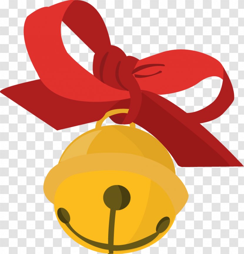 Christmas - Yellow - Vector Decoration Bell Transparent PNG