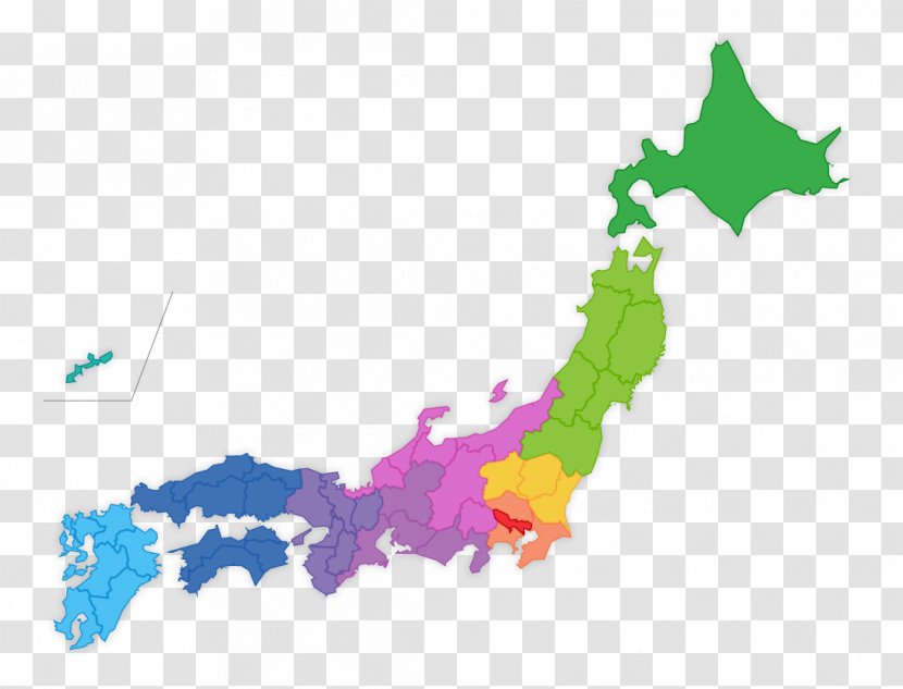 Map Geography Tokyo Prefectures Of Japan Japanese Archipelago - Area Transparent PNG