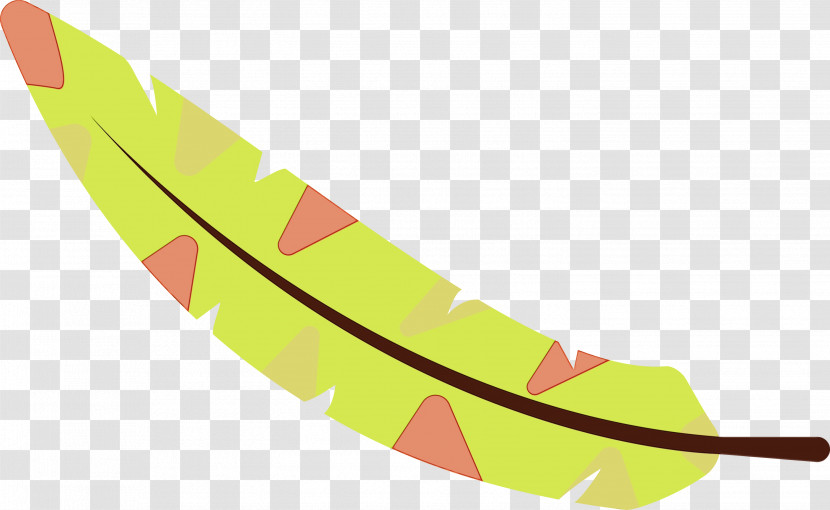 Leaf Angle Line Yellow Meter Transparent PNG