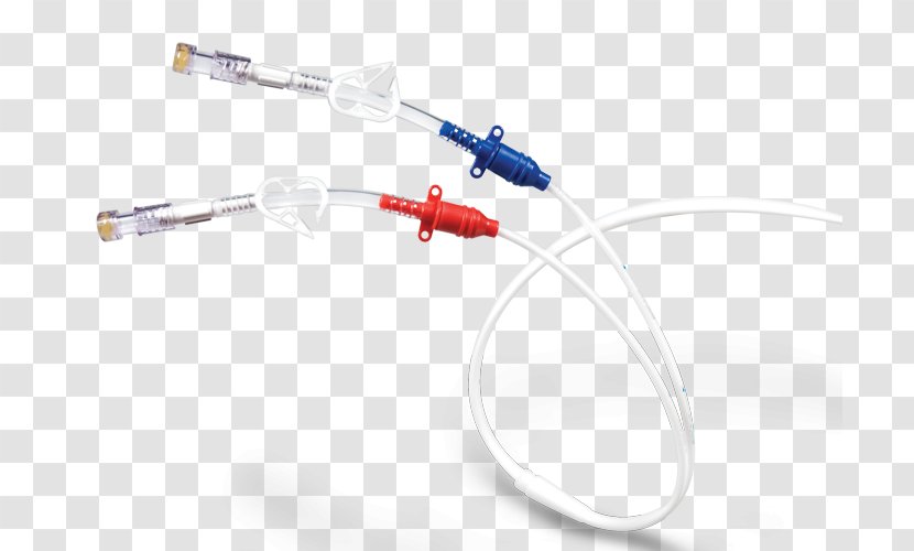 Dialysis Catheter Hemodialysis Central Venous - Hickman Line - Intravenous Therapy Transparent PNG