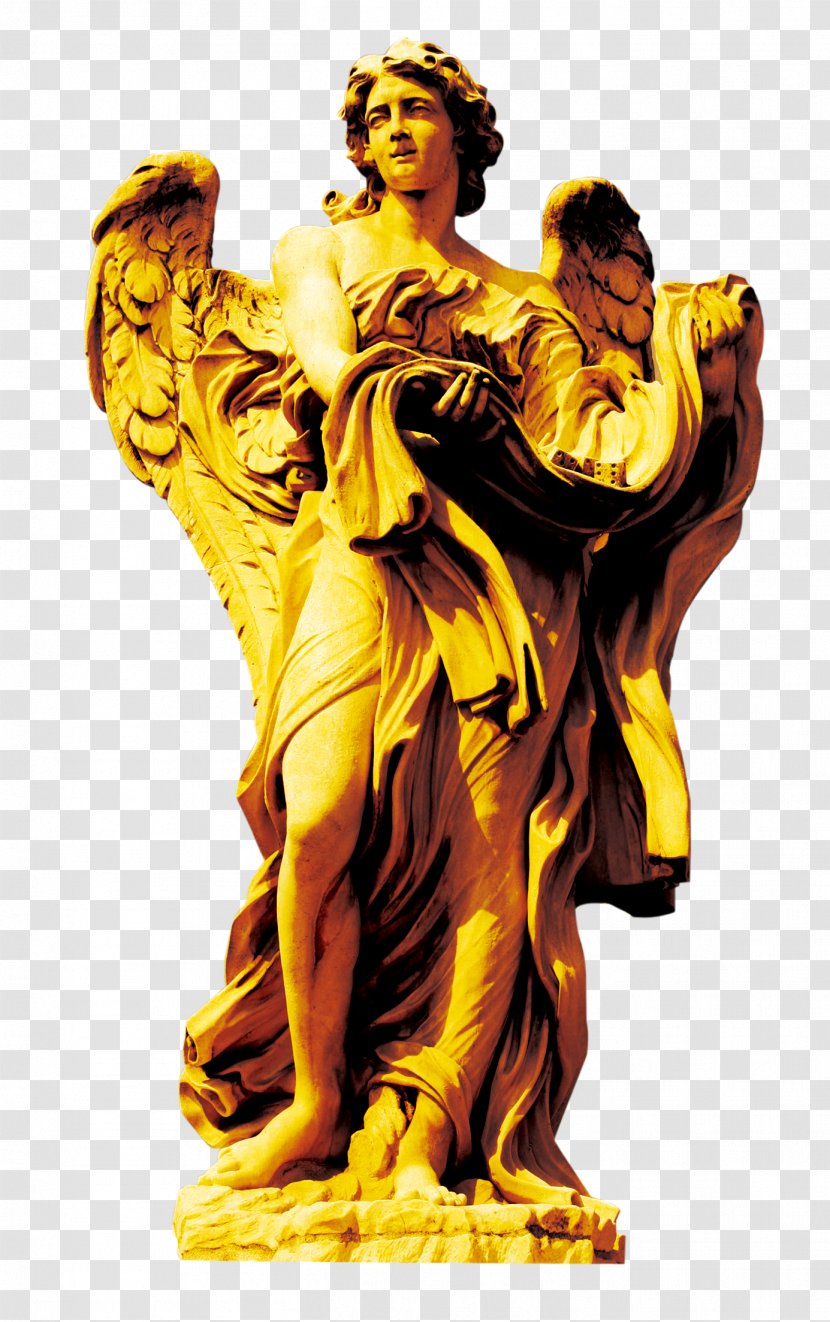 Rome Stock Photography Statue Royalty-free - Yellow - Angel Transparent PNG