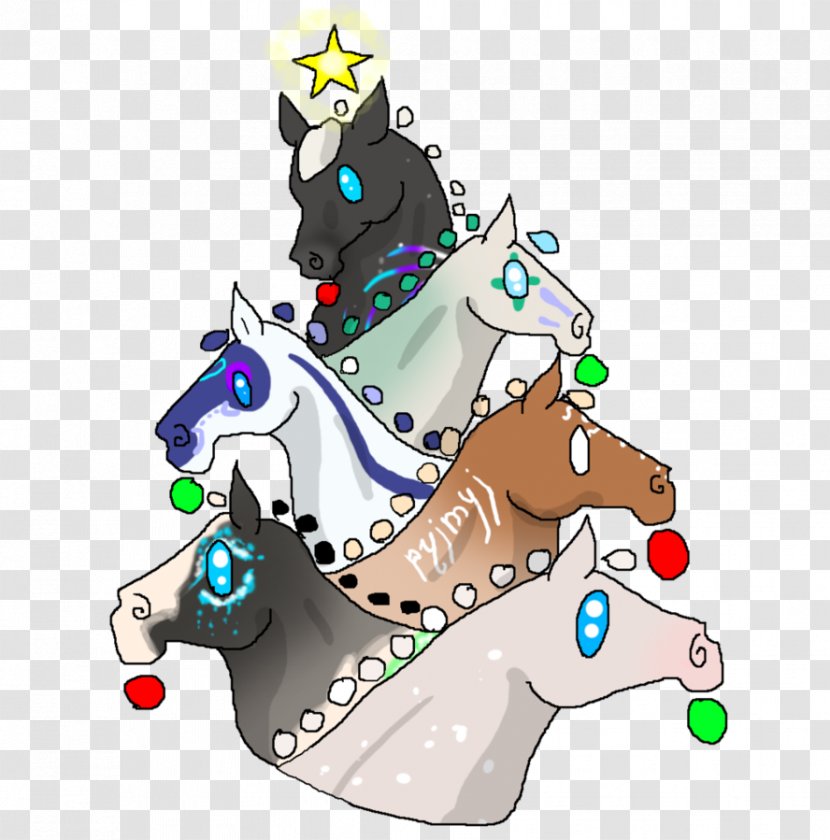 Christmas Tree Horse Ornament Clip Art - Decoration Transparent PNG