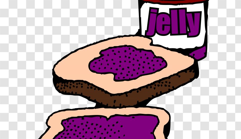 Peanut Butter And Jelly Sandwich Toast Clip Art Jam - Silhouette - Bajan Coco Bread Transparent PNG