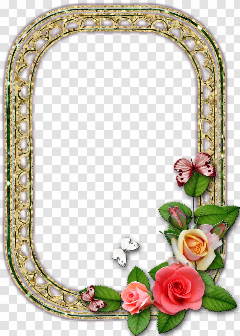 Picture Frames Flower Drawing Mirror - Frame - рамка Transparent PNG