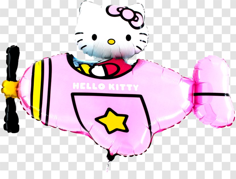 Airplane Toy Balloon Hello Kitty Character - Female Transparent PNG