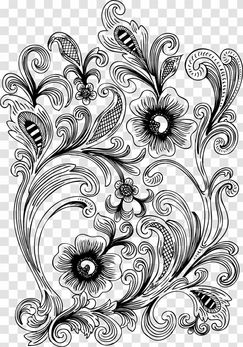 Pyrography Ornament Pattern - Monochrome Photography - Abstrack Transparent PNG