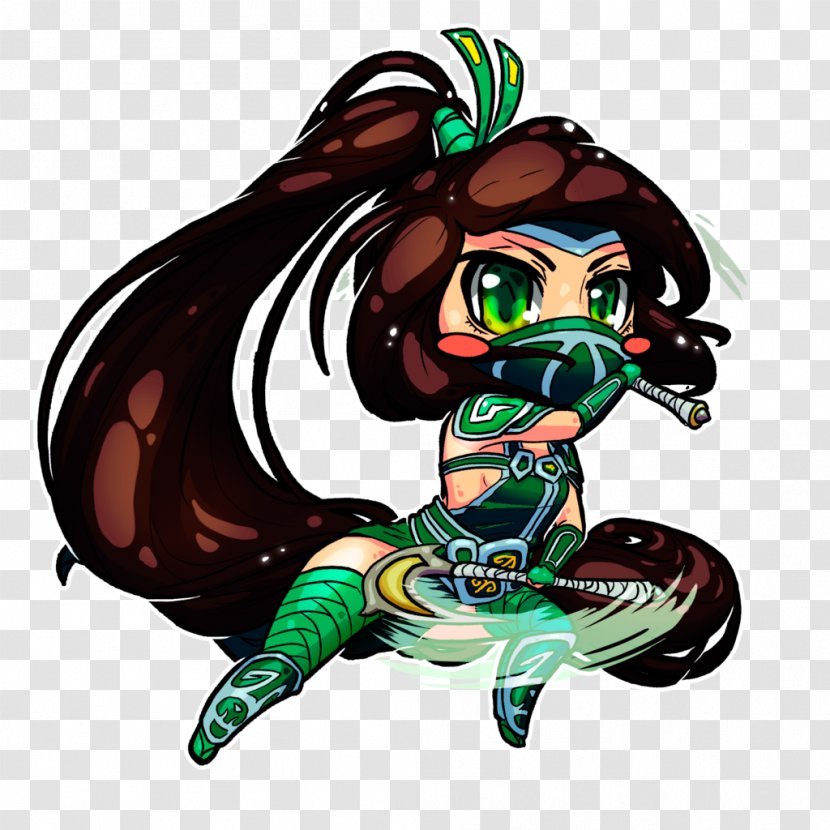 League Of Legends Cartoon Fan Art Akali - Flower - Lol Transparent PNG