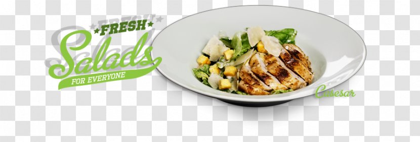 Vegetarian Cuisine Tableware Recipe Dish Garnish - Ceasar Salad Transparent PNG