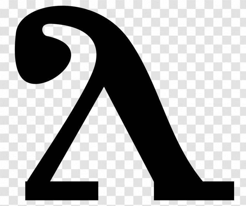 Lambda Wikipedia Coptic Greek Alphabet - Monochrome Transparent PNG