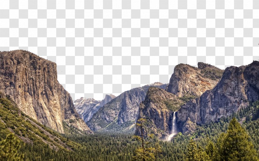 Yosemite Falls El Capitan Half Dome Tunnel View Valley - National Park Service - Four Transparent PNG