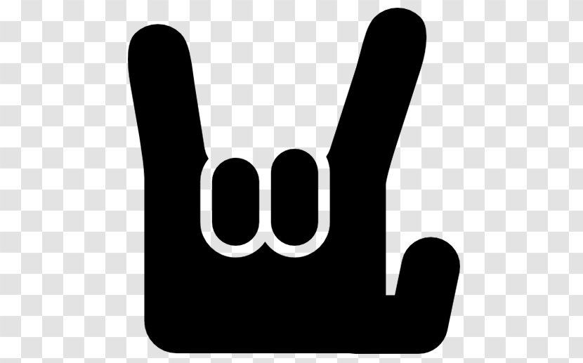 Font Text Logo Finger Hand - Blackandwhite Sign Language Transparent PNG