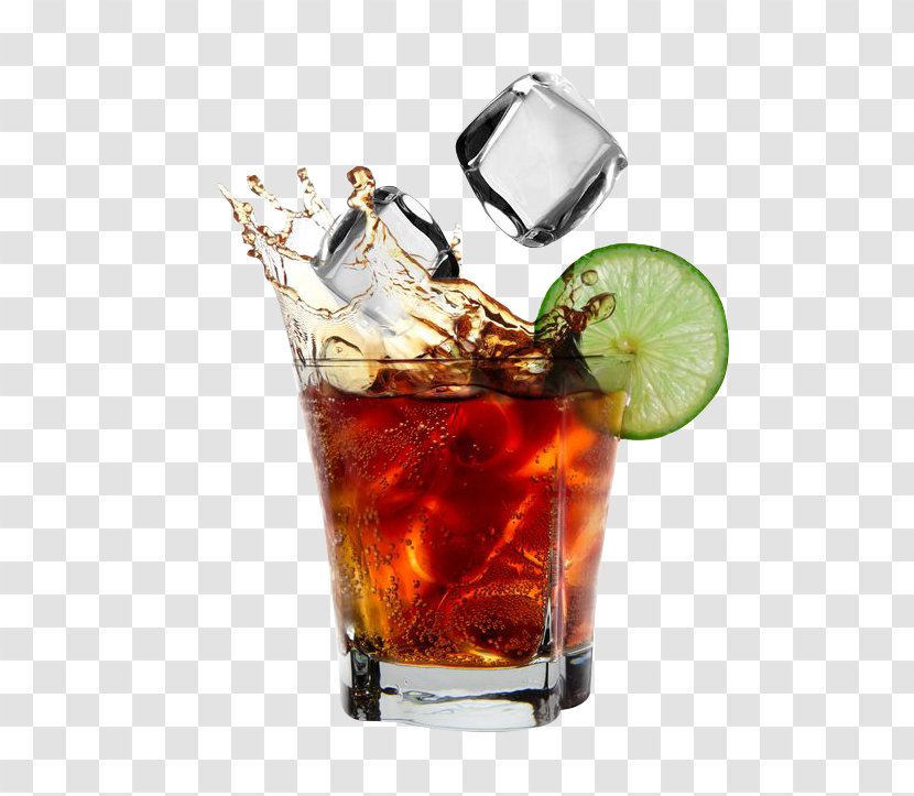 Rum And Coke Coca-Cola Cocktail - Cocacola - Drink Transparent PNG