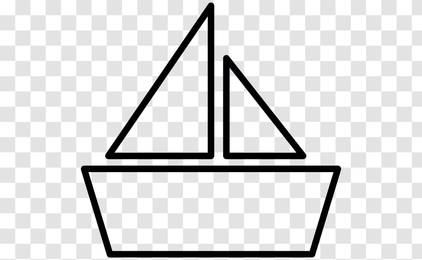 Paper - Black - Boat Transparent PNG