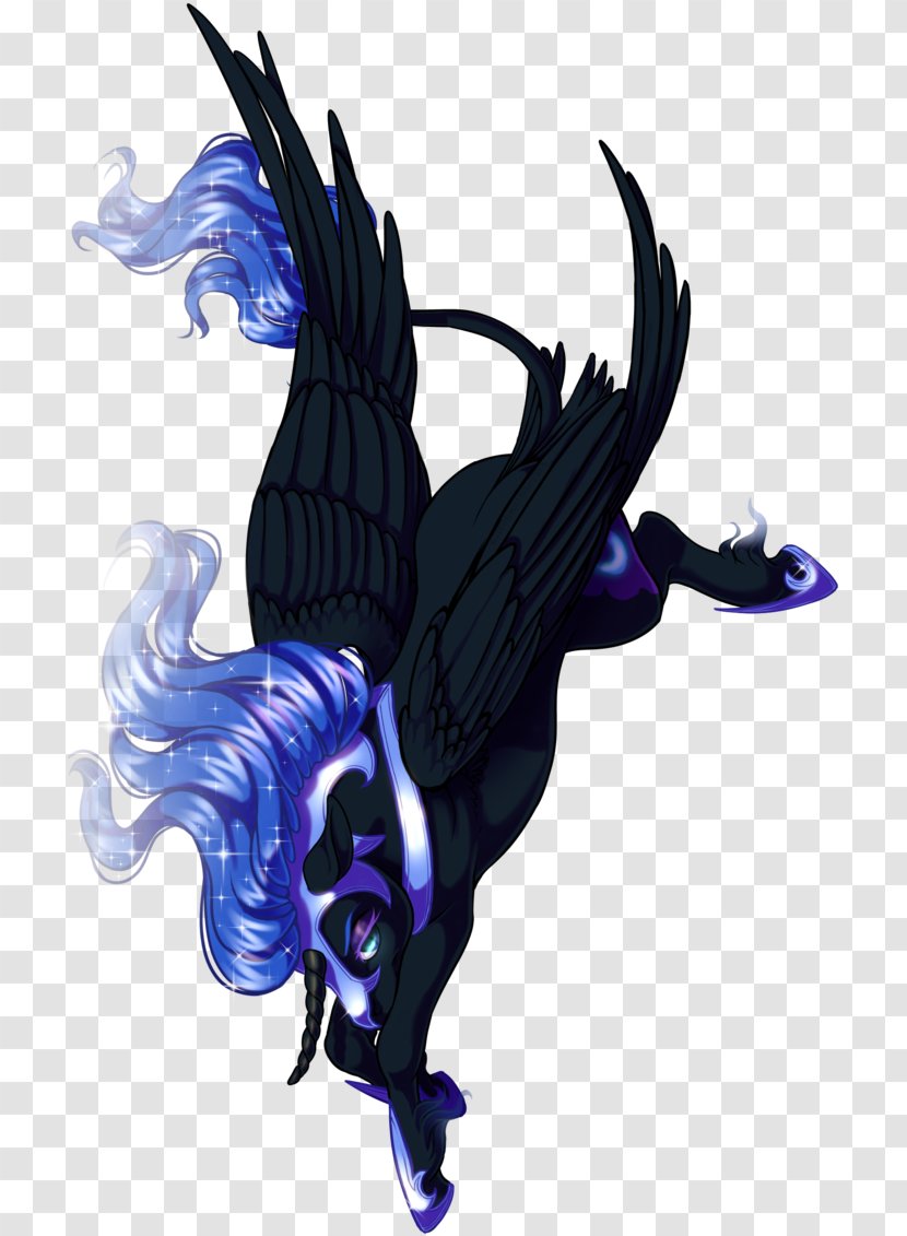 Princess Luna DeviantArt Drawing - Supernatural Creature - Unicorn Horn Transparent PNG