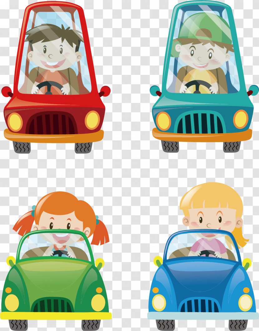 Stock Photography Cartoon Illustration - Frame - Drive The Car To Child Transparent PNG