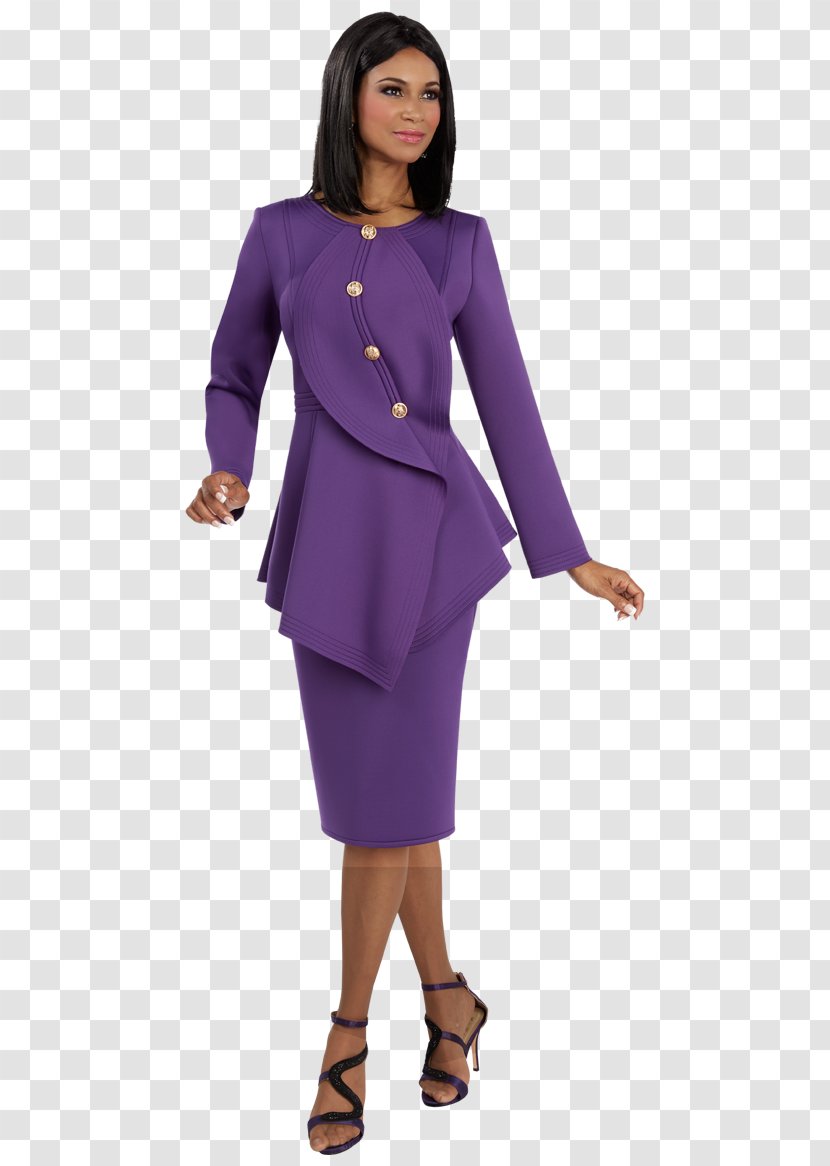 Purple Formal Wear Suit Dress Clothing - Skirt Transparent PNG