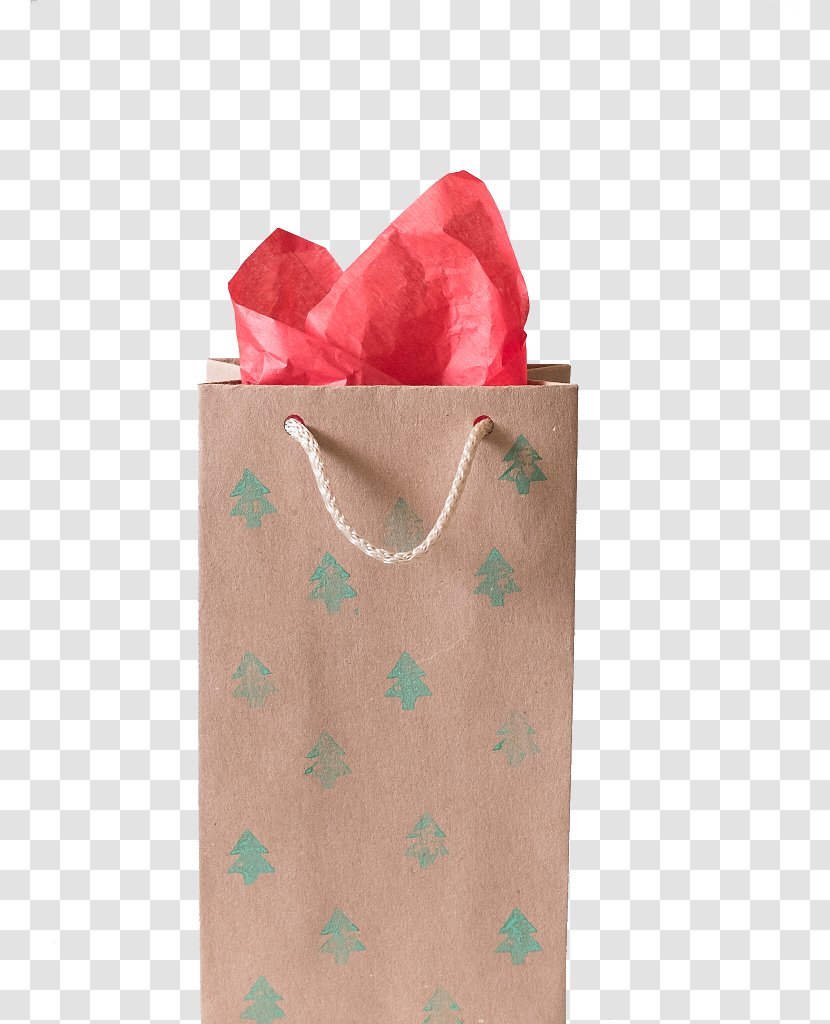 Kraft Paper Shopping Bag - Christmas Transparent PNG