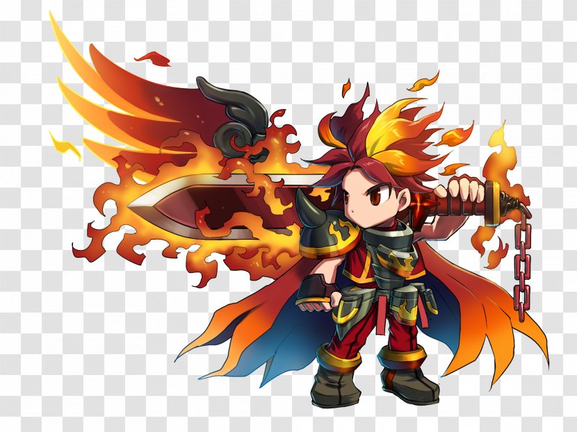 Brave Frontier Flame Fire-King Pixy King - Watercolor - Chota Bheem Transparent PNG
