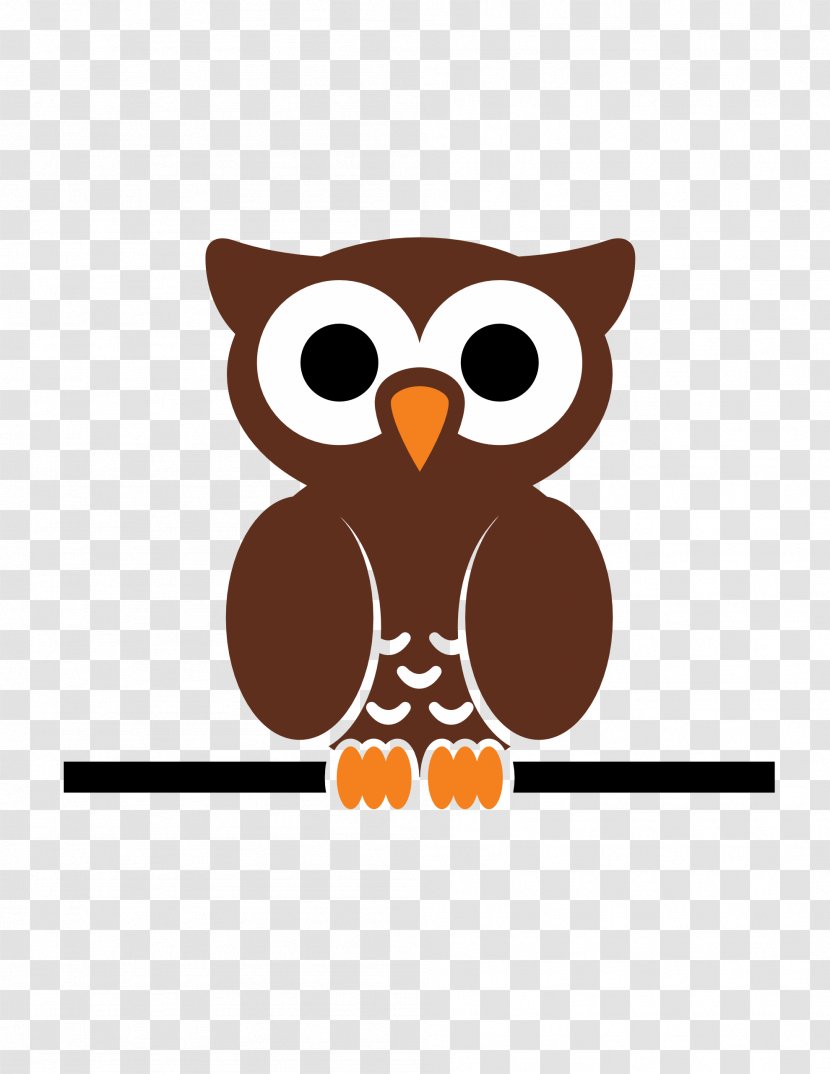 Owl Cartoon Clip Art - Brown Hawkowl - Owls Transparent PNG