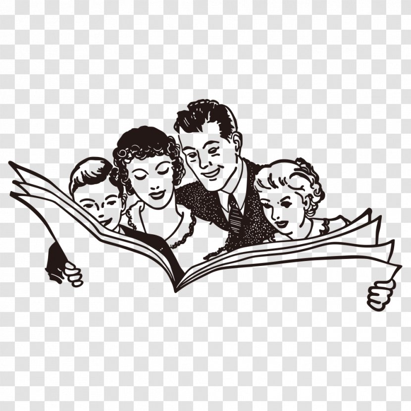 Newspaper Royalty Free Clip Art Black Family Transparent Png