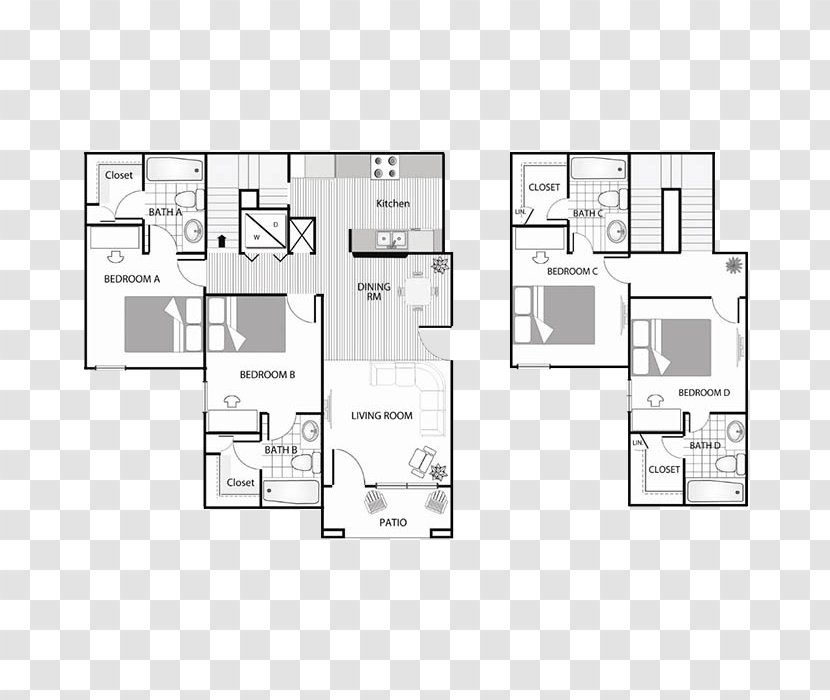The Scarlet Apartment Floor Plan Renting 0 - Square Foot Transparent PNG