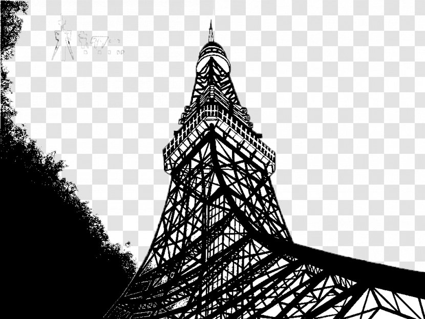 Tokyo Tower Skytree Eiffel - Japan Silhouette Transparent PNG