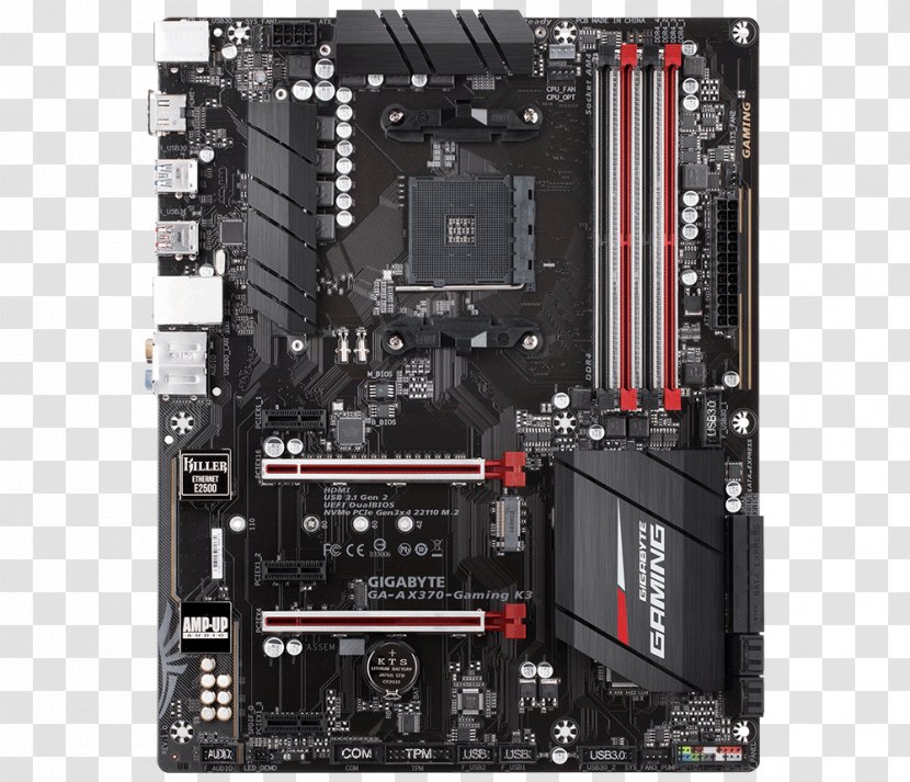 GIGABYTE GA-AX370-GAMING K3 Socket AM4/ AMD X370/ DDR4/ Quad CrossFire Motherboard DDR4 SDRAM ATX - Computer Component - Asus Transparent PNG