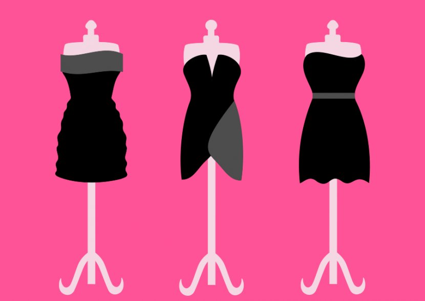 Little Black Dress Clothing Gown Clip Art - Woman - Cliparts Transparent PNG