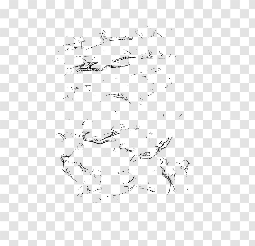 Line Art Point Angle Sketch - Black And White Transparent PNG