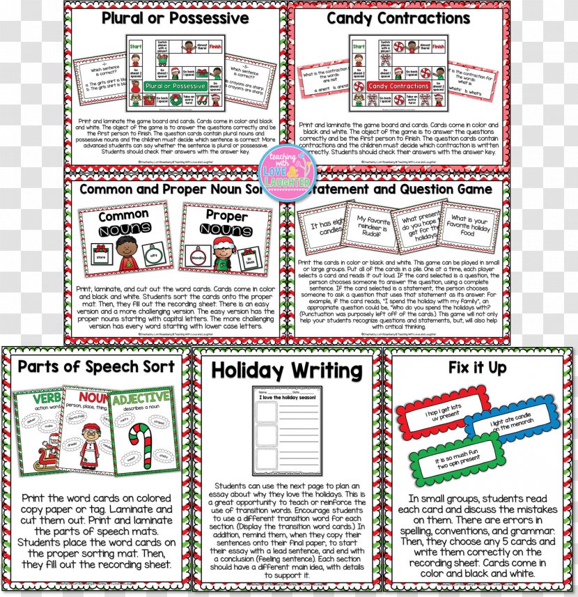 Teacher Product Laughter Blog Font - Diagram - 3rd Grade Christmas Writing Ideas Transparent PNG