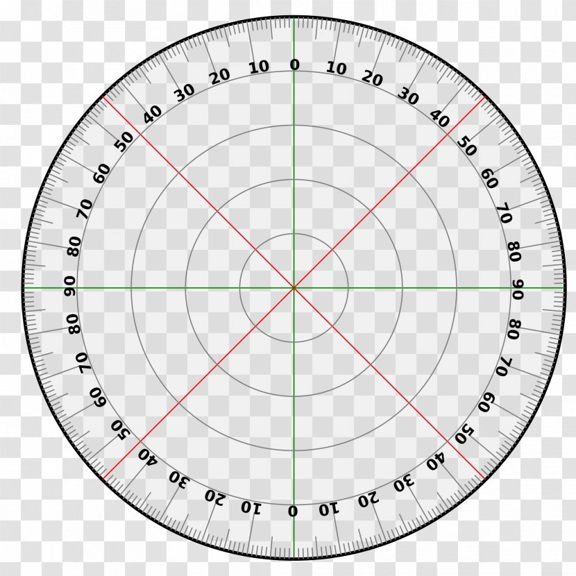 Protractor Circle Degree Template Turn - Printing - 360 Degrees Transparent PNG