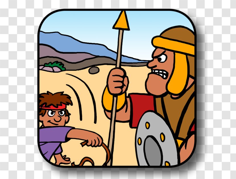 David And Goliath Bible Story Clip Art - Artwork Transparent PNG