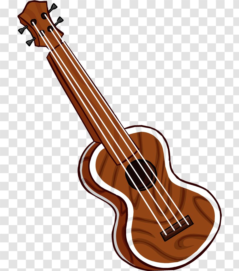 Ukulele Drawing Clip Art - Silhouette - Musical Instruments Transparent PNG